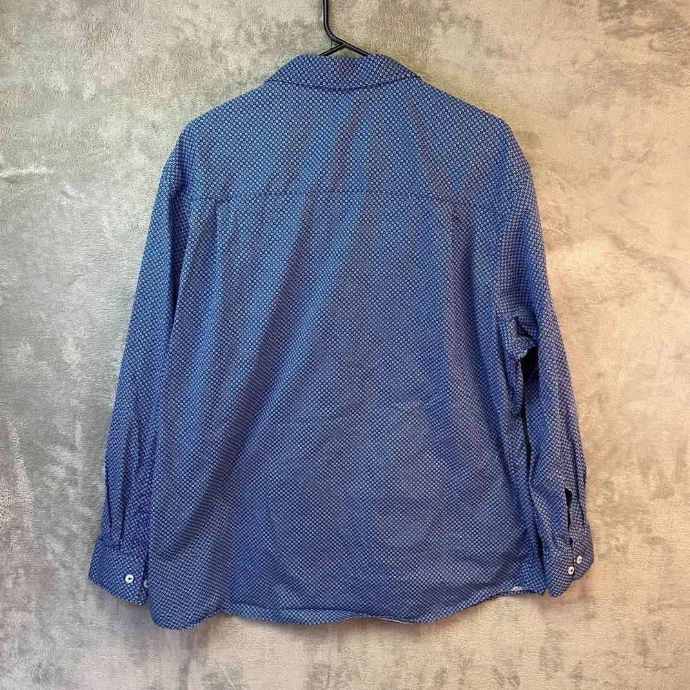Nick Graham Everywhere Mens 2XL/2TG Blue Stretch Modern Fit Shirt